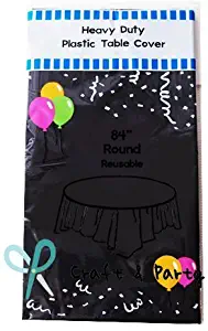 Best large round table cloth vinyl black