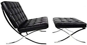 Best ottoman black leather barcelona