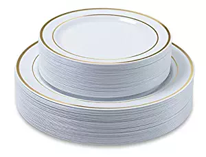 Best table set glass plate with gold trim