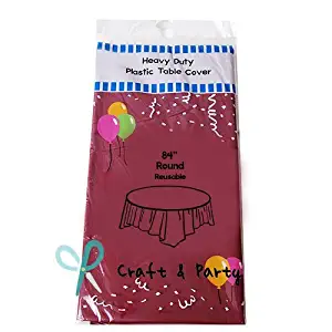 Best burgandy table cloth round