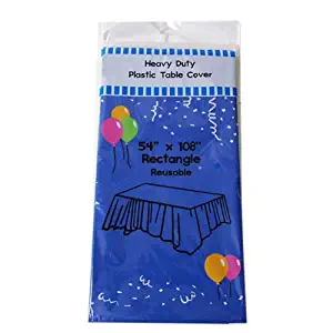 Best 120′ round light blue and white check table cloth