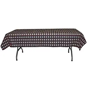 Best black and white plaid table cloth