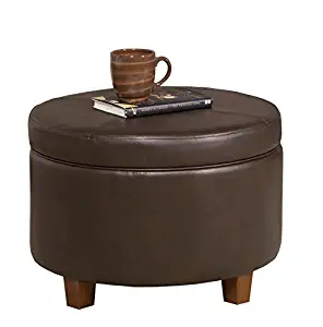 Best small leather ottoman with storage