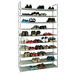 Best 50 pair shoe rack 10 tier shoe organizer
