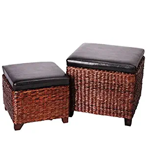Best light wicker storage ottoman
