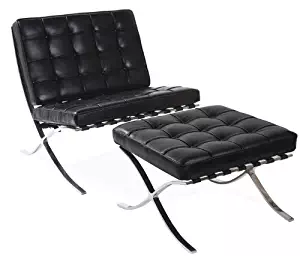 Best ottoman black leather barcelona