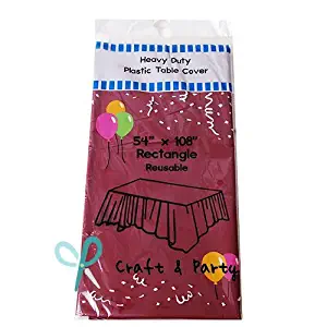 Best table cloth burgundy rectangle