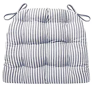 Best tie on chair cushions for dining chairs blue