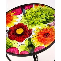 Best outdoor side table red