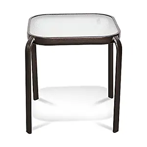 Best bronze and glass side table