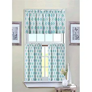 Best yellow aqua kitchen curtains