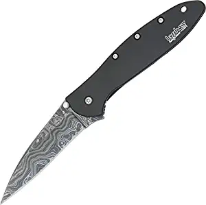 Best kershaw damascus pocket knife with clip