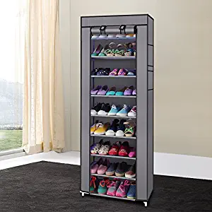 Best 10 tiers shoe rack with dustproof cover
