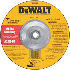 Best dewalt 7′ x 1/4′ metal grinding wheel dw4999