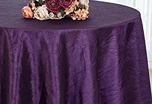 Best 108 inches round table cloth eggplant