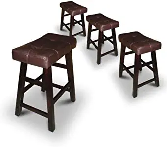 Best bar stool wood and faux leather 24′