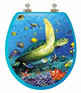 Best seashells in resin oblong toilet seat