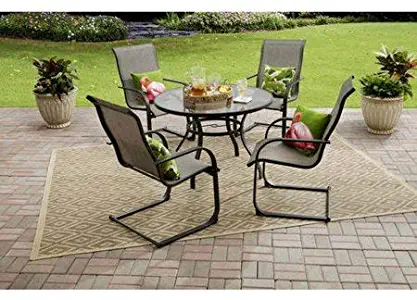 Best outdoor grey wicker 5 piece dining set