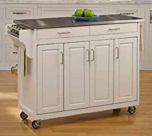 Best home styles liberty kitchen cart with wood top