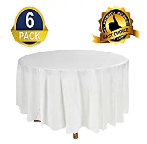 Best white round table cloth plastic