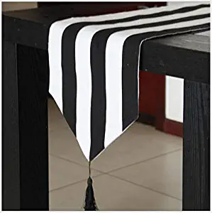 Best black white table cloth party stripes