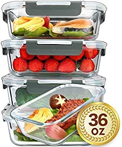 Best glass meal prep containers 2 compartment dishwasher safe