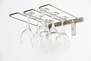 Best wine glass rack under cabinet nickel
