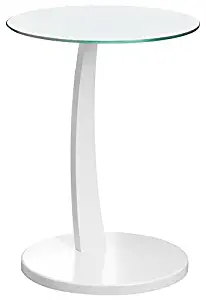 Best monarch specialties white glass top end table