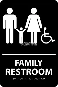 Best restroom sign with changing table sign