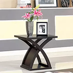 Best wood end table with glass top