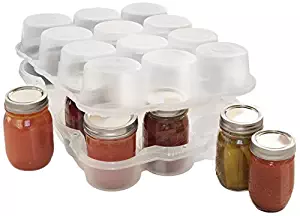 JarBox Protector for Canning Jars, Semi-Clear, 12-Pint Jars