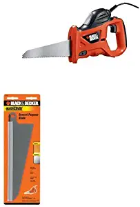 Black & Decker PHS550B 3.4 Amp Powered Handsaw with Storage Bag with 74-591 Large Wood Cutting Blade