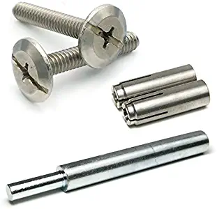 Stainless Steel Sidewalk Bolt Kit with Drop in Masonry Anchors & Setting Tool