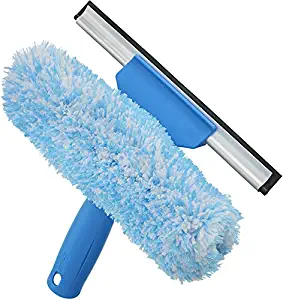 Unger Professional Microfiber Window Combi: 2-in-1 Professional Squeegee and Window Scrubber, 6"