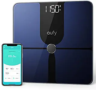 eufy by Anker, Smart Scale P1 with Bluetooth, Body Fat Scale, Wireless Digital Bathroom Scale, 14 Measurements, Weight/Body Fat/BMI, Fitness Body Composition Analysis, Black/White, lbs/kg.