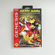 Game Card Mickey Mania The Timeless Adventures of Mickey Mouse - USA Cover With Retail Box 16 Bit MD Game Card for Sega Megadrive Genesis