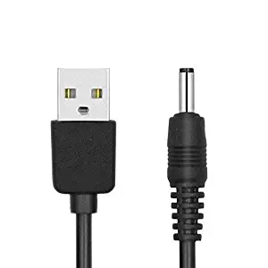 HUACAM HC06 3 Pack 3 feet USB to 3.5mm Barrel Jack 5V DC Cable Plug