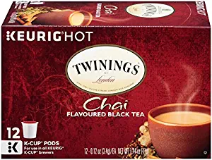 Twinings of London Chai Tea K-Cups for Keurig, 12 Count (Pack of 1)