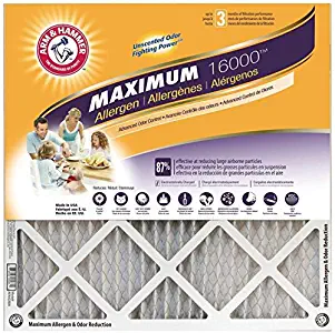 Arm & Hammer Max Allergen & Odor Reduction 14x25x1 Air and Furnace Filter, MERV 11, 4-Pack