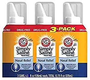 Simply Saline Adult Nasal Mist, Original, Giant Size, 4.5 Oz Pack Of 3