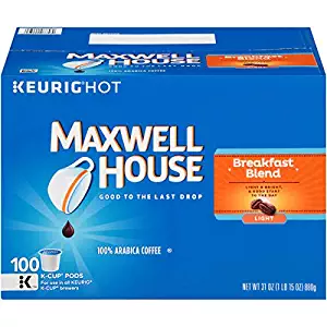 Maxwell House Breakfast Blend Coffee, K-CUP Pods,100 count
