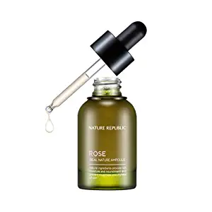 Nature Republic - Real Nature Rose Ampoule - Anti Wrinkle Serum with European Rose Water for dry skin for men and woman - Day Care - Night Care - Skin Care - Anti Aging Care - Face - Moisturisers