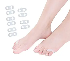 DUORUI 5 Pairs Toe Straightener, Little Toe Straightener, Pinky Toe Gel Separator, Toe Separators, Easy Wear in Shoes for Men/women