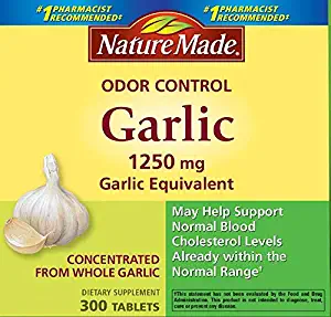 Nature Made Odor Control Garlic 1,250 mg Garlic Equivalent - 300 Tablets