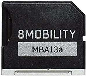 8MOBILITY iSlice Aluminum MicroSD Storage Adapter for MacBook Air 13'' (Late 2010 to Early 2015)- Silver