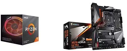 AMD Ryzen 7 3800X 8-Core, 16-Thread Unlocked Desktop Processor with Wraith Prism LED Cooler with X570 AORUS Ultra Gaming Motherboard