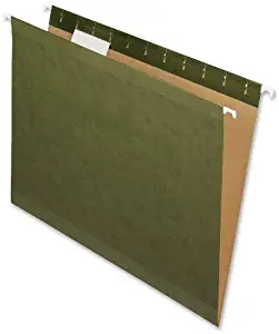 Nature Saver 08650 Hanging File Folders,Recycled,1/5 Cut,Letter,25/BX,Green