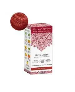 Tints of Nature, Semi-Permanent Hair Colour, Vegan Friendly Henna Cream - Red, Single