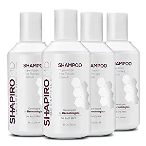 Hair Loss Shampoo | All-Natural DHT Blockers for Thinning Hair Developed by Dermatologists | Experience Healthier, Fuller and Thicker Looking Hair - Shapiro MD | 4-Month Hair Shampoo Supply