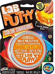 Lab Putty Color Changing Heat Sensitive and one Bouncy Ball by JA-RU Orange | Item #9576-1p